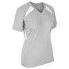Champro Check Baseball Jersey, Women's X-Large, Silver, White view 1