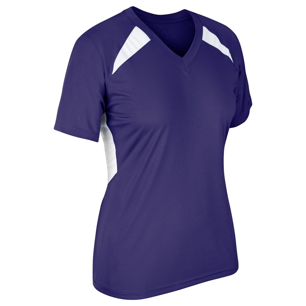 Champro Women's Standard Check Fastpitch Softball Jersey, Purple, White, Medium