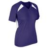 Champro Women's Standard Check Fastpitch Softball Jersey, Purple, White, Medium view 1