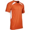 Champro Men's Standard Check Half Sleeve Baseball Jersey, Orange, White, Adult Large view 1