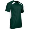 Champro Men's Standard Check Half Sleeve Baseball Jersey, Forest Green, White, Adult Medium view 1