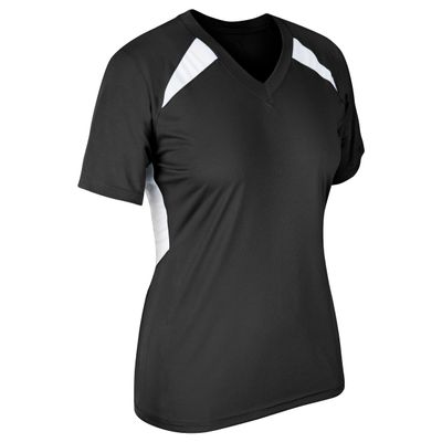 Champro Check Baseball Jersey, Women's X-Large, Black, White
