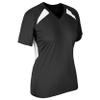 Champro Women's Standard Check Fastpitch Softball Jersey, Black, White, Large view 1