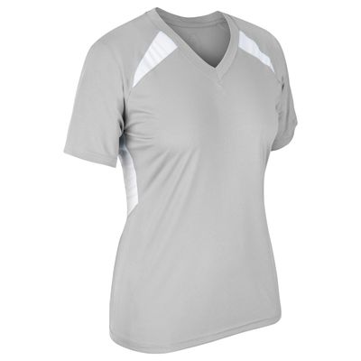 Champro Check Baseball Jersey, Women's Large, Silver, White