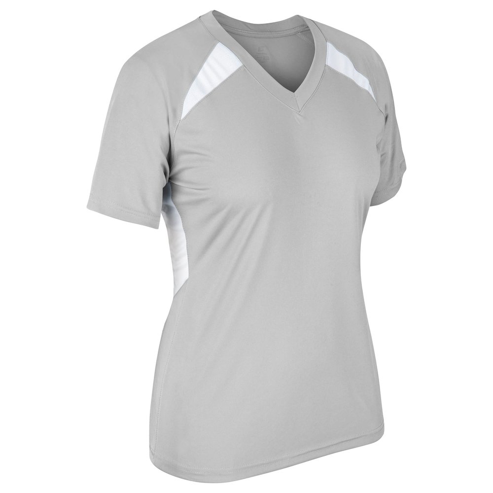 Champro Check Baseball Jersey, Women's Large, Silver, White