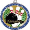 Bowling Blue Trellis Medal Silver, 2.5" Bowling Most Improved Prizes, Kids Bowling Trophy Medal Awards 50 Pack Prime view 2