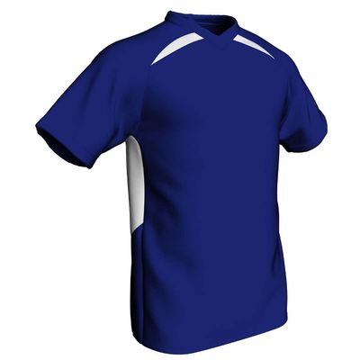 Champro Men's Standard Check Half Sleeve Baseball Jersey, Royal, White, Adult Small