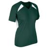 Champro Check Baseball Jersey, Women's Large, Forest Green, White