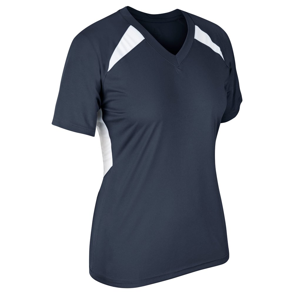 Champro Women's Standard Check Fastpitch Softball Jersey, Navy, White, Large