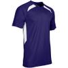Champro Men's Standard Check Half Sleeve Baseball Jersey, Purple, White, Adult Medium view 1