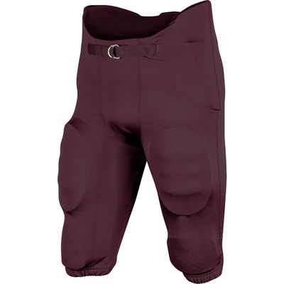CHAMPRO Terminator 2 Integrated Youth Football Pants With Built-in Pads Maroon X-Small