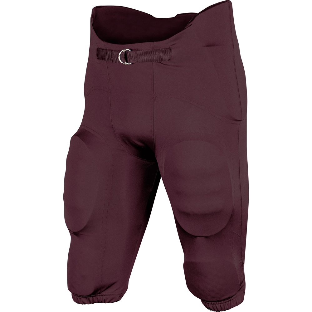 CHAMPRO Terminator 2 Integrated Youth Football Pants With Built-in Pads Maroon X-Small