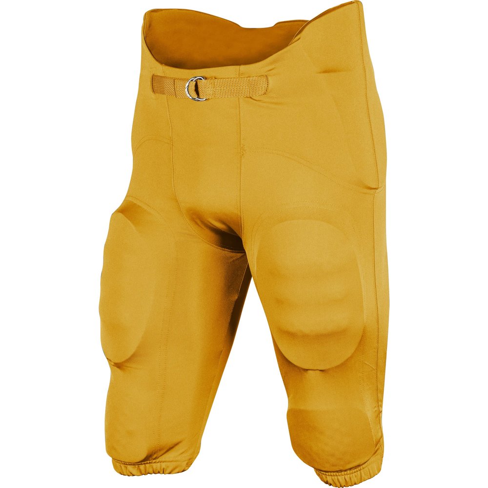 Champro Terminator 2 Integrated Adult Football Pants with Built-in Pads Gold Small