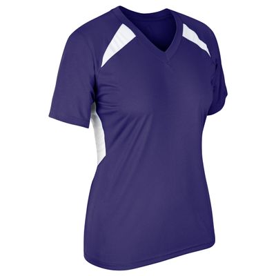 Champro Women's Standard Check Fastpitch Softball Jersey, Purple, White, Large