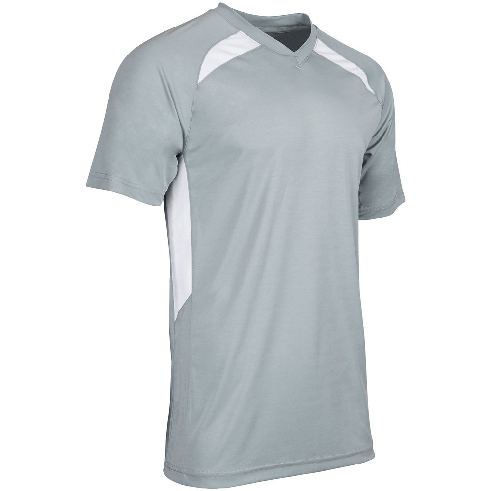 Champro Check Baseball Jersey, Youth Small, Silver, White