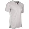 Champro Heater 2-Button Piped Baseball Jersey, Adult 2X-Large, Grey, White Pipe view 1