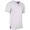 Champro Heater 2-Button Piped Baseball Jersey, Adult Medium, White/Grey Pipe view 1