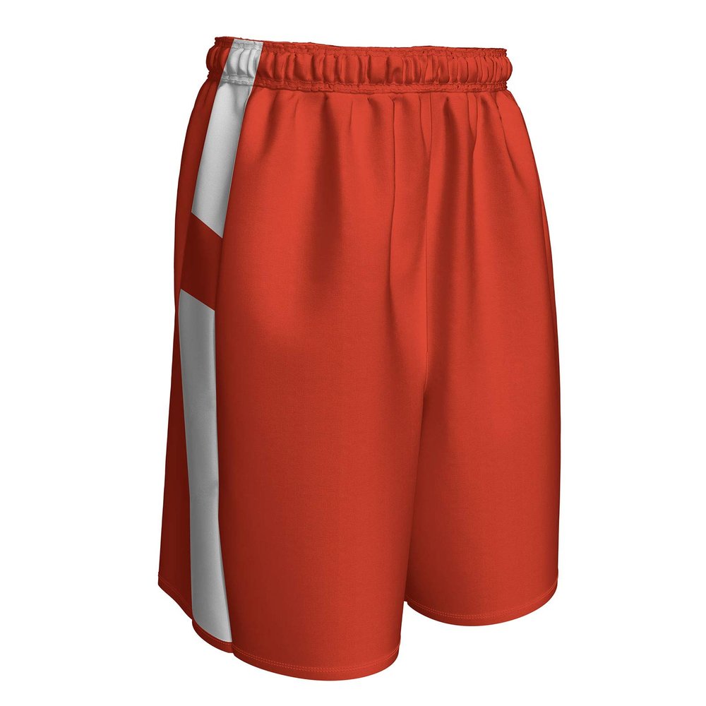 Champro Crossover Reversible Basketball Short, Youth Small, Orange, White