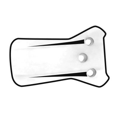 CHAMPRO HX Two-Tone Jaw Guard, WHITE, BLACK Medium