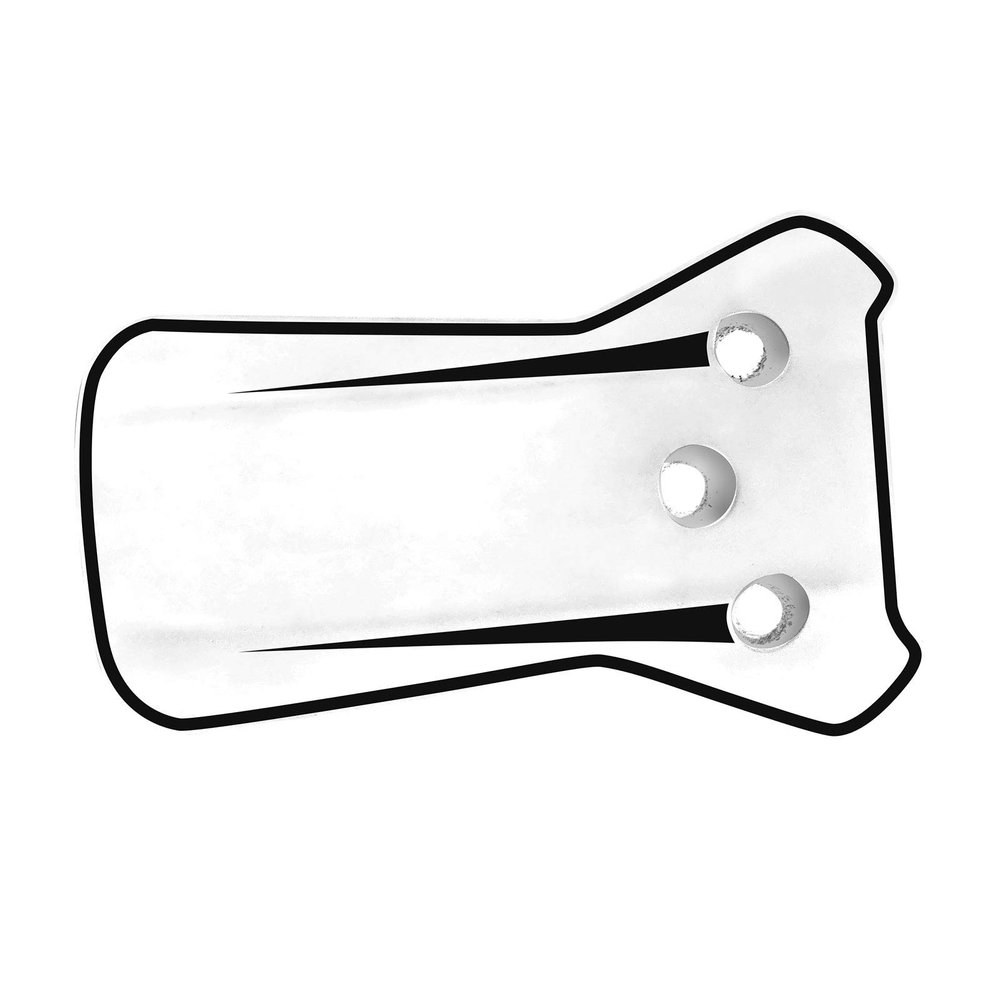 CHAMPRO HX Two-Tone Jaw Guard, WHITE, BLACK Medium