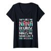 Womens They Call Me Nana Because Partner In Crime Shirt Mothers Day V-Neck T-Shirt view 1