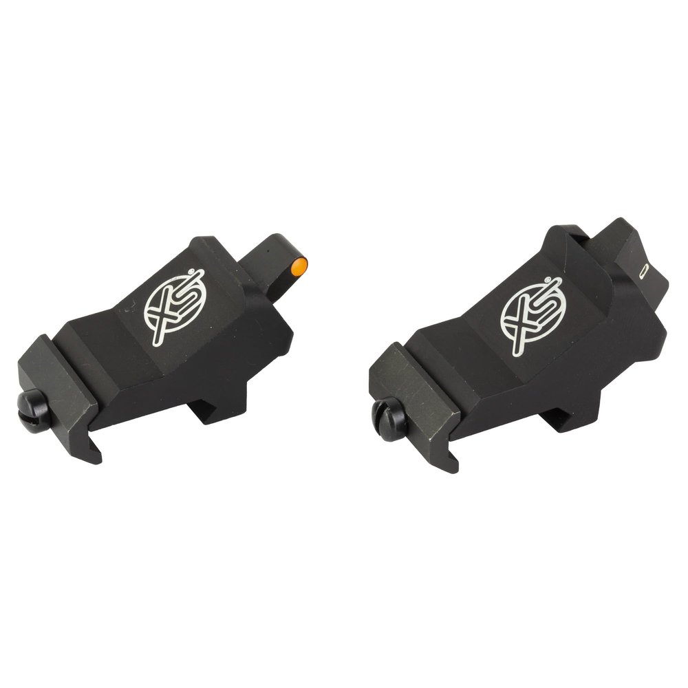 XS SIGHTS XTI2 45 Offset Iron Sights for AR Platform, Front Glow in The Dark for Tactical Applications, Ambidextrous, Durable (Standard Dot White, DXS Ember)