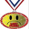 Last Place Red Trellis Medal Silver, 2.5" Loser Gag Joke Prizes, Kids Funny Last Place Trophy Medal Awards 100 Pack Prime view 1