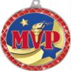 MVP Recognition Red Trellis Medal Silver, 2.5" Most Valuable Player Prizes, Kids MVP Trophy Medal Awards 50 Pack view 2
