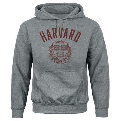 Barnesmith Harvard University Crimson Hooded Sweatshirt, Heritage, Charcoal Grey, X-Large
