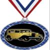 Antique Car Blue Trellis Medal Silver, 2.5" Auto Show Prizes, Kids Car Show Trophy Medal Awards 50 Pack Prime view 1