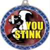 You Stink Blue Trellis Medal Silver, 2.5" Funny Loser Prizes, Kids Last Place Joke Trophy Medal Awards 100 Pack Prime view 2