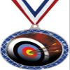 Archery Blue Trellis Medal Silver, 2.5" Archery Board Prizes, Kids Archery Target Trophy Medal Awards 50 Pack Prime view 1