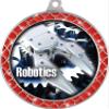 Robotics Red Trellis Medal Silver, 2.5" Science STEM Computer Prizes, Kids Science Fair Trophy Medal Awards 100 Pack view 2