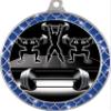 Bodybuilding Blue Trellis Medal Silver, 2.5" Weightlifting Prizes, Bodybuilder Trophy Medal Awards 100 Pack Prime view 2