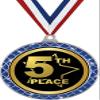 5th Place Blue Trellis Medal Silver, 2.5" Fifth Place Prizes, Kids Fifth Place Trophy Medal Awards 50 Pack Prime view 1
