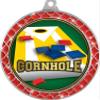 Cornhole Red Trellis Medal Silver, 2.5" Cornhole Prizes, Kids Cornhole Trophy Medal Awards 50 Pack view 2