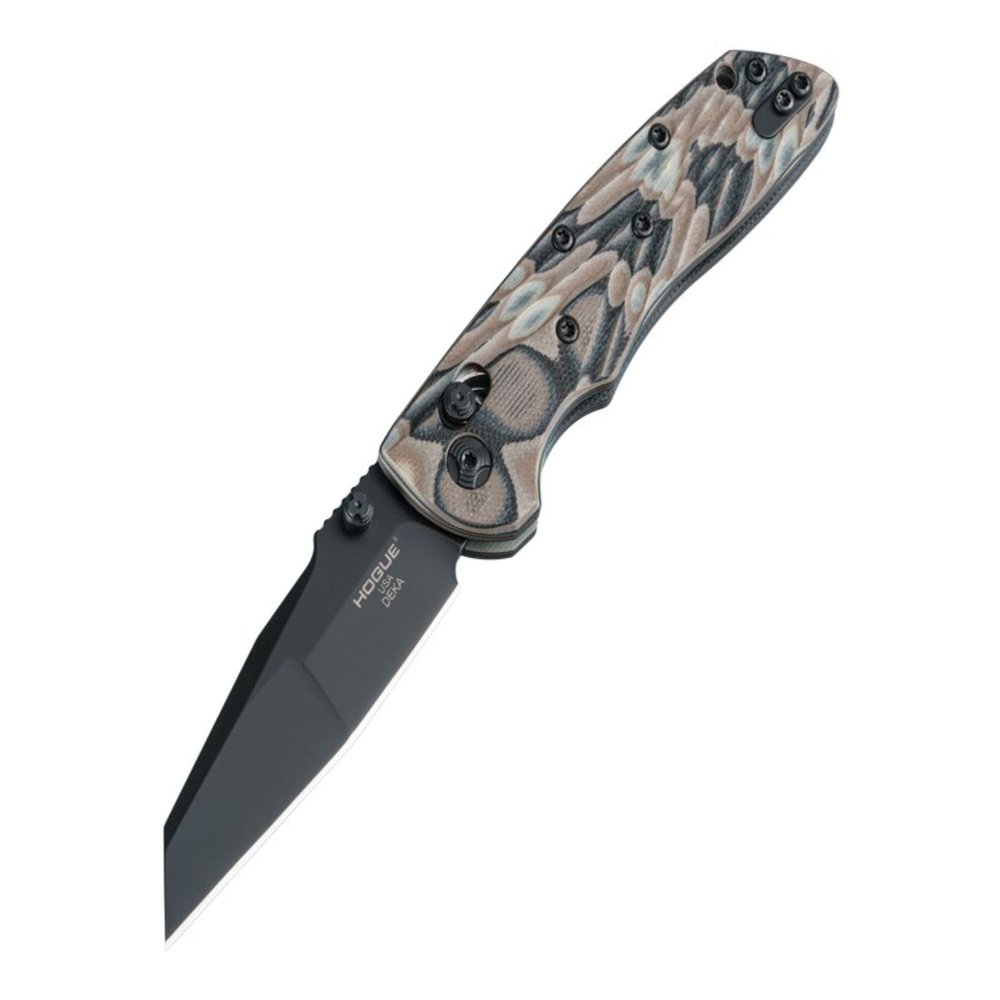 Hogue Deka 3.25" Folder CPM 20CV Modified Wharncliffe Blade Black Cerakote Finish, Crosshatch Textured G10 Frame ABLE Lock Manual Knife, G-Mascus Dark Earth - 24267