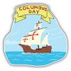 Zirni Ship Columbus Day Cartoon Sticker Decal Design view 1