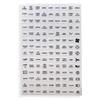 126 White Boat Dash Switch Instrument Panel Sticker Labels Sheet Light Switch Fuse Button Boating Fishing Windlass Horn GPS Amp LEDs Motor Radio Blower Fan Port Graphic Kit view 1