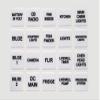 126 White Boat Dash Switch Instrument Panel Sticker Labels Sheet Light Switch Fuse Button Boating Fishing Windlass Horn GPS Amp LEDs Motor Radio Blower Fan Port Graphic Kit view 3