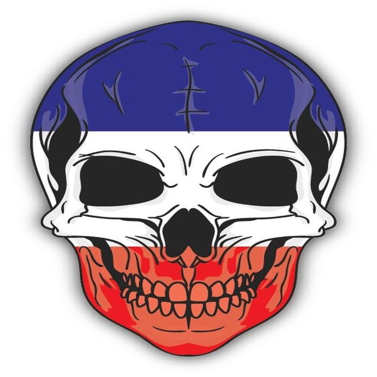 Zirni Skull Flag Yugoslavia Sticker Decal Design