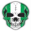 Zirni Skull Flag Nigeria Sticker Decal Design view 1