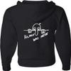 Buy Cool Shirts Kilroy was Here Full Zip Hoodie Back Print, Black Large view 1