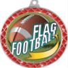 Flag Football Red Trellis Medal Silver, 2.5" Flag Football Prizes, Kids Flag Football Trophy Medal Awards 10 Pack Prime view 2