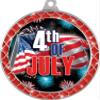 4th of July Red Trellis Medal Silver, 2.5" Fourth of July Prizes, Kids Holiday Trophy Medal Awards 100 Pack Prime view 2
