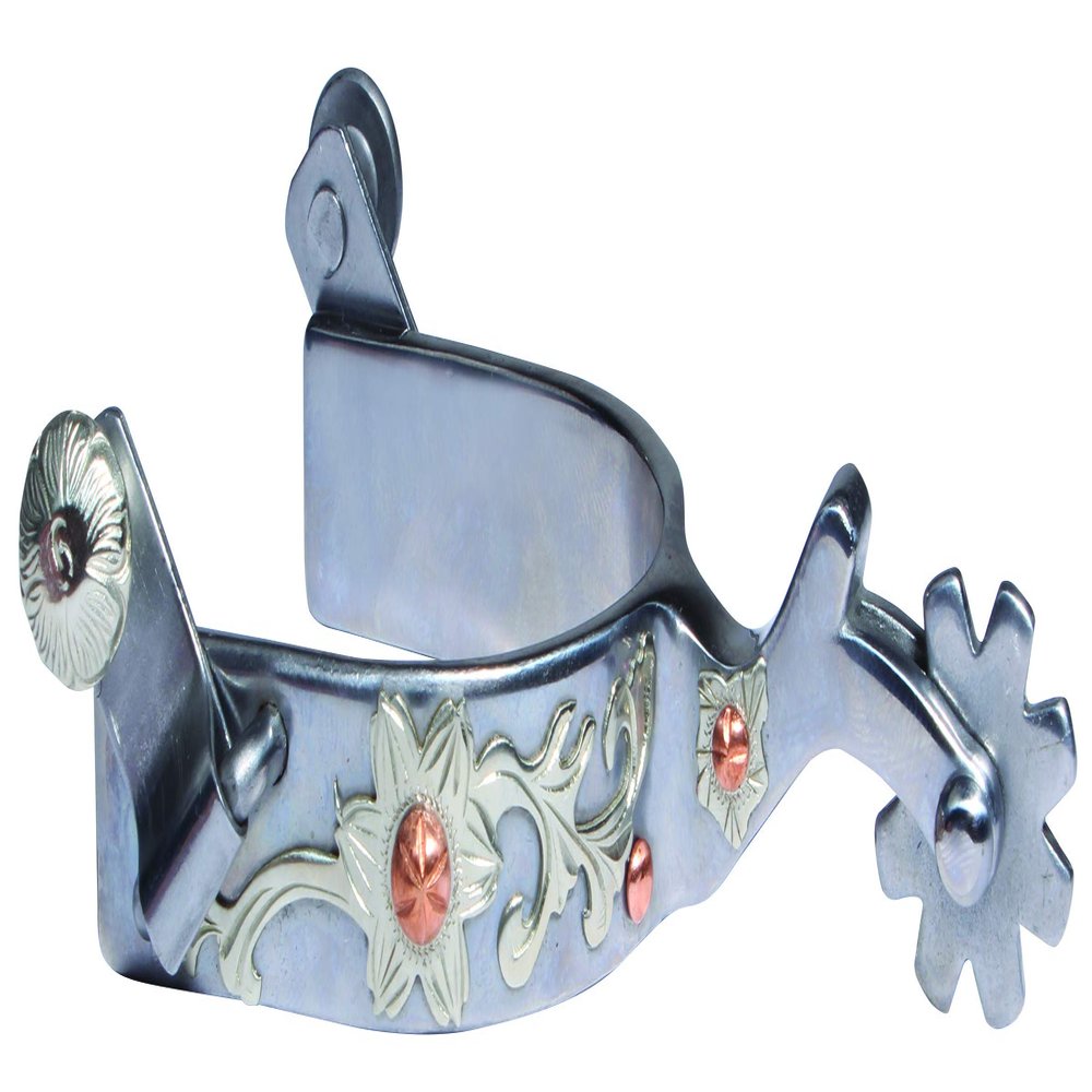 Professional's Choice Floral Silver Spurs Youth