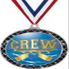 Crew Black Trellis Medal Silver, 2.5" Rowing Prizes, Kids Rowing Trophy Medal Awards 50 Pack Prime view 1
