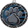 Paw Print Black Trellis Medal Silver, 2.5" Mascot Paw Print Prizes, Kids School Pride Trophy Medal Awards 10 Pack Prime view 2