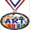 Art Black Trellis Medal Silver, 2.5" Artist Prizes, Kids Art Trophy Medal Awards 50 Pack Prime view 1