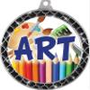 Art Black Trellis Medal Silver, 2.5" Artist Prizes, Kids Art Trophy Medal Awards 50 Pack Prime view 2
